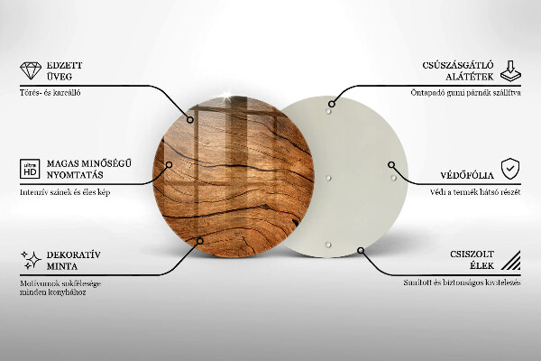 Kuchynská doska zo skla Textúra drevenej dosky