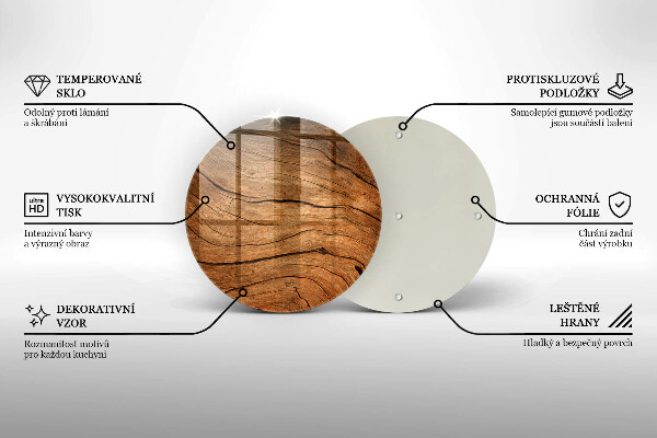 Kuchynská doska zo skla Textúra drevenej dosky