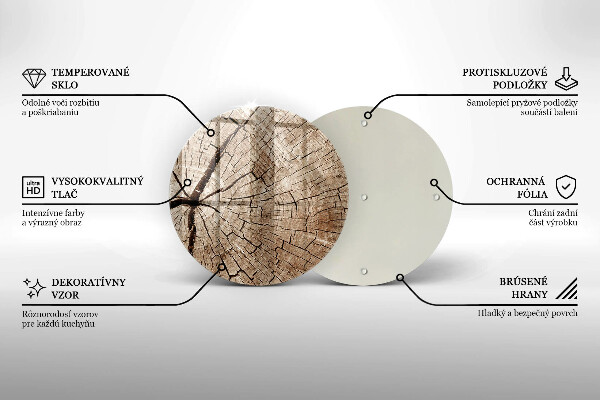 Kuchynská doska zo skla Prierez stromom