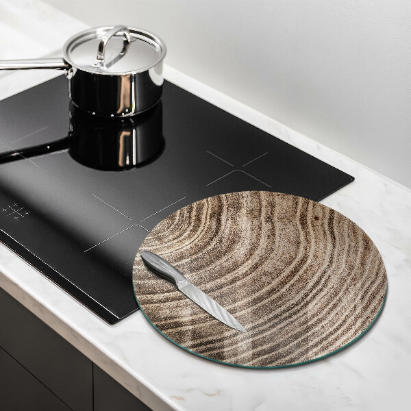 Kuchynská doska zo skla Drevené krúžky