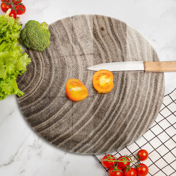 Kuchynská doska zo skla Drevené krúžky