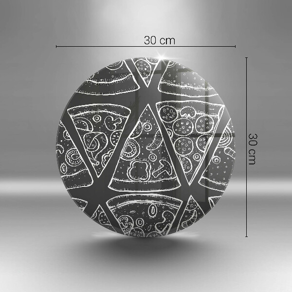 Kuchynská doska veľká zo skla Pizza ilustrácie