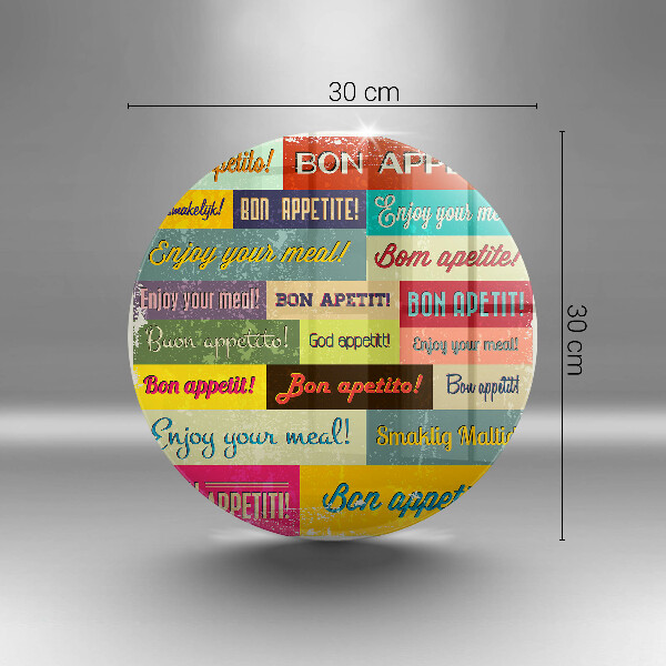 Kuchynská doska zo skla Titulky Jazyky dobrej chuti