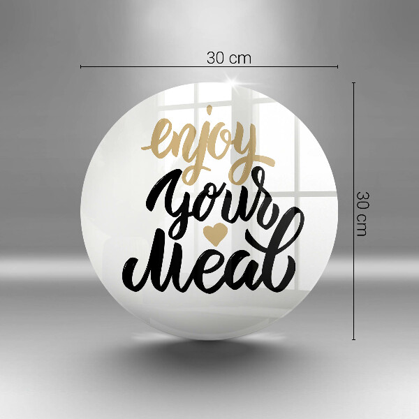 Kuchynská doska zo skla Nápis Enjoy your meal