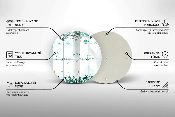 Kuchynská doska zo skla Merry Christmas