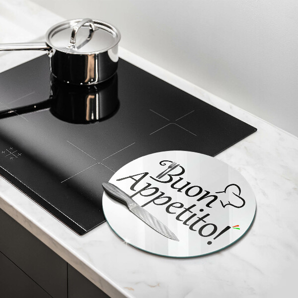 Kuchynská doska veľká zo skla Buon Appetito!