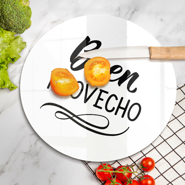 Kuchynská doska veľká zo skla Buen provecho