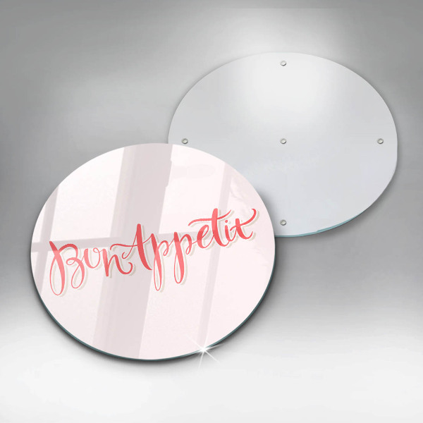 Kuchynská doska veľká zo skla Kuchynský nápis Bon Appetit