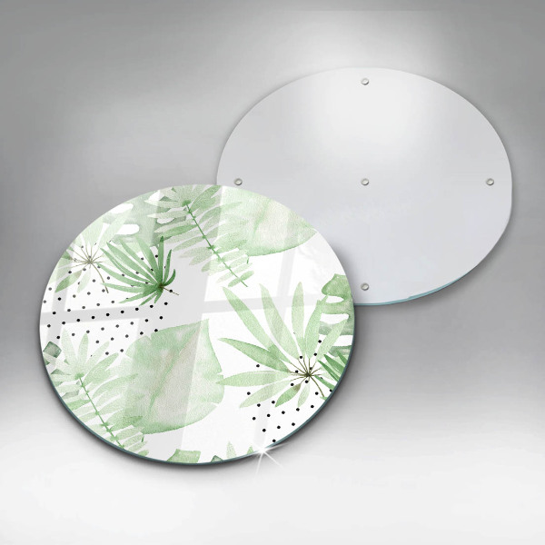 Kuchynská doska veľká zo skla Akvarelové listy