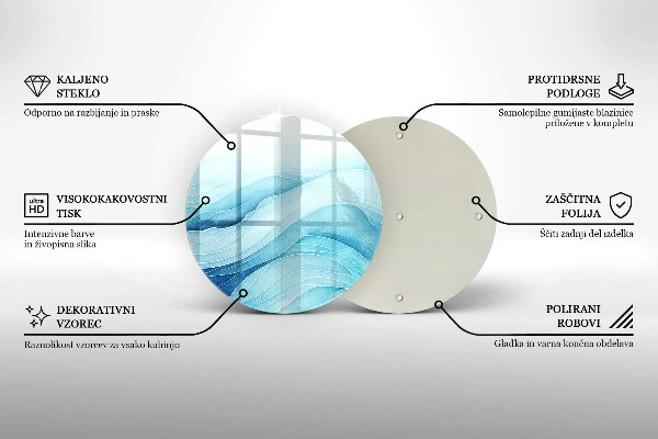 Kuchynská doska veľká zo skla Abstraktné vlny