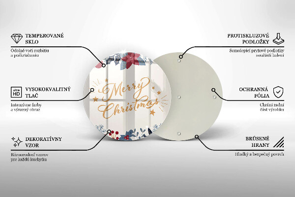 Kuchynská doska zo skla Merry Christmas