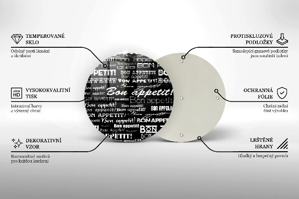 Kuchynská doska zo skla Kuchynské titulky Bon Appetit