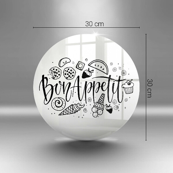 Kuchynská doska zo skla Nápis Bon Appetit