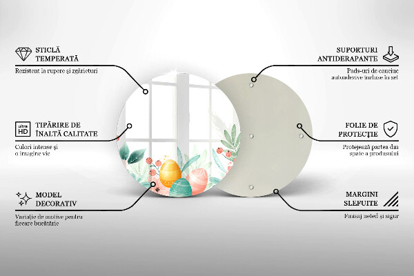 Kuchynská doska zo skla veľkonočné vajíčka