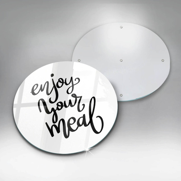 Kuchynská doska zo skla Enjoy your meal