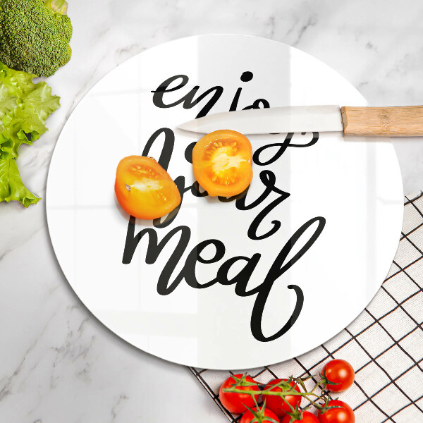 Kuchynská doska zo skla Enjoy your meal