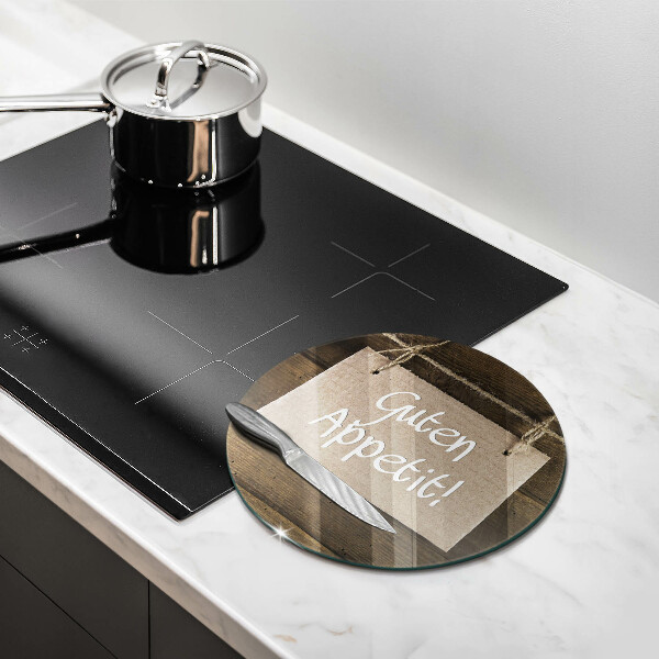 Kuchynská doska zo skla Nápis Guten Apetit na doskách