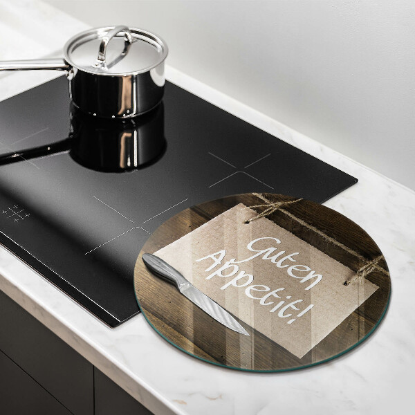 Kuchynská doska zo skla Nápis Guten Apetit na doskách