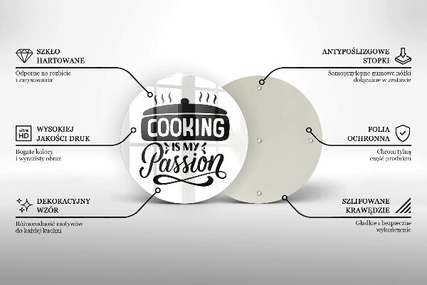 Kuchynská doska zo skla Cooking is my passion