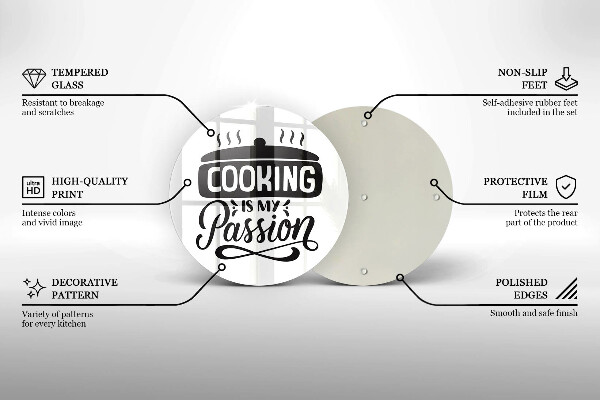 Kuchynská doska zo skla Cooking is my passion