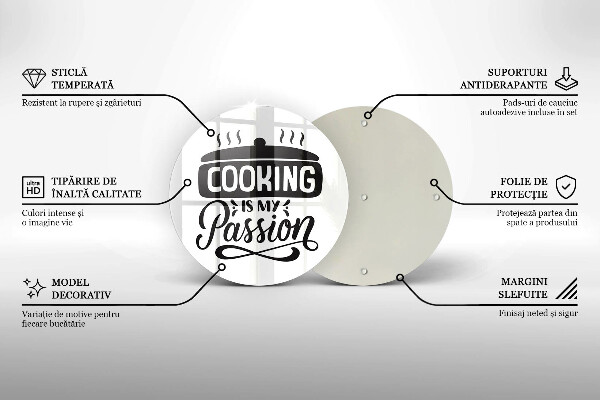 Kuchynská doska zo skla Cooking is my passion