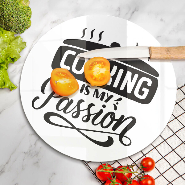 Kuchynská doska zo skla Cooking is my passion