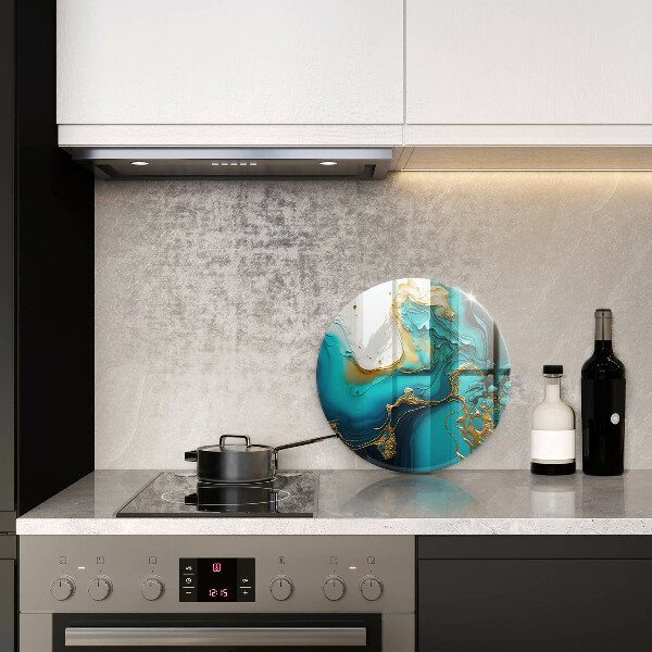 Kuchynská doska zo skla Tyrkysová abstrakcia