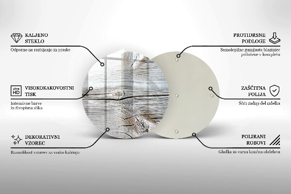 Kuchynská doska zo skla Svetlá štruktúra dreva