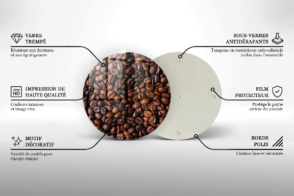 Kuchynská doska zo skla Kávové zrná