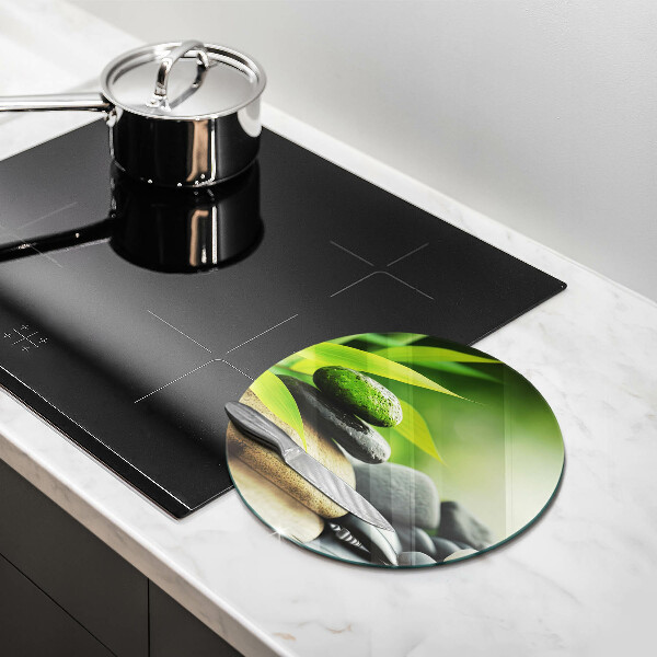 Kuchynská doska zo skla Zen bambusové kamene