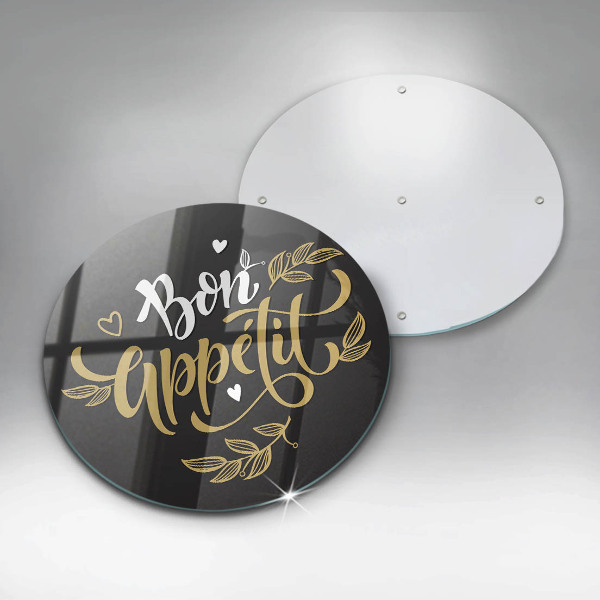 Kuchynská doska zo skla Nápis Bon Appetit