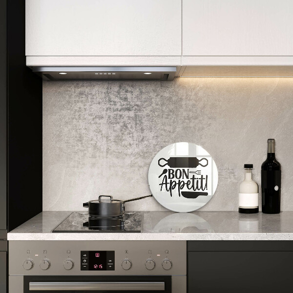 Kuchynská doska zo skla Nápis Bon Appetit