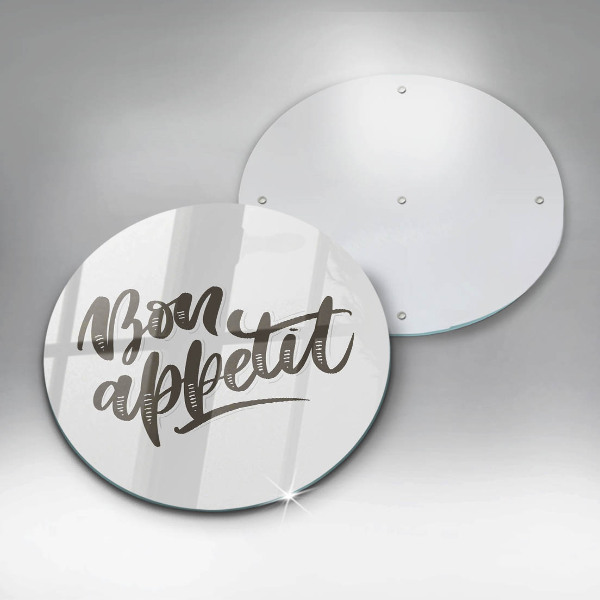 Kuchynská doska zo skla Nápis Bon Appetit