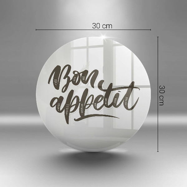 Kuchynská doska zo skla Nápis Bon Appetit