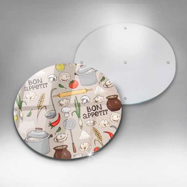 Kuchynská doska zo skla Kuchyňa ilustrácie