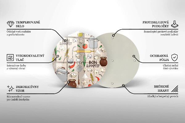 Kuchynská doska zo skla Kuchyňa ilustrácie