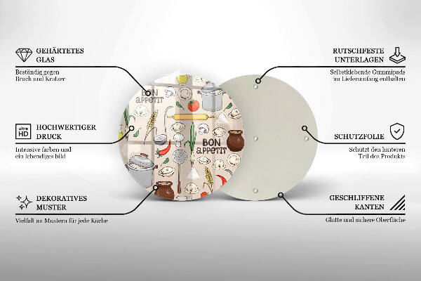 Kuchynská doska zo skla Kuchyňa ilustrácie