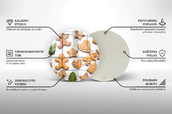 Kuchynská doska zo skla Vianočné perníčky