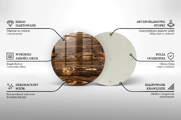 Kuchynská doska zo skla Textúra dreva