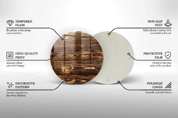 Kuchynská doska zo skla Textúra dreva
