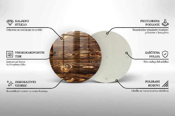 Kuchynská doska zo skla Textúra dreva