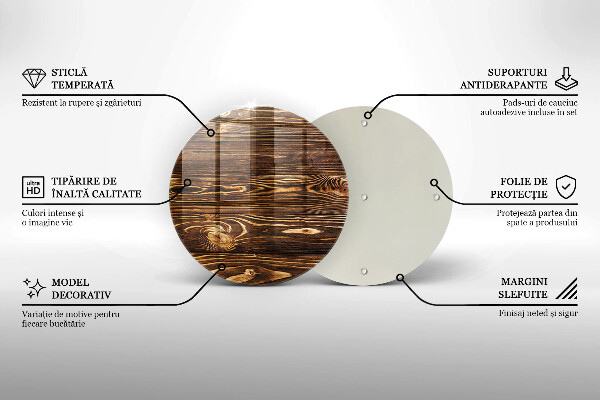 Kuchynská doska zo skla Textúra dreva