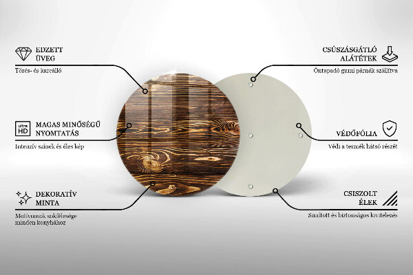 Kuchynská doska zo skla Textúra dreva