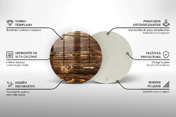 Kuchynská doska zo skla Textúra dreva