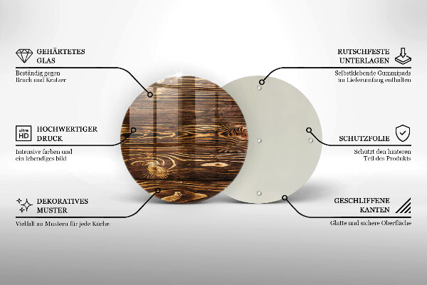 Kuchynská doska zo skla Textúra dreva