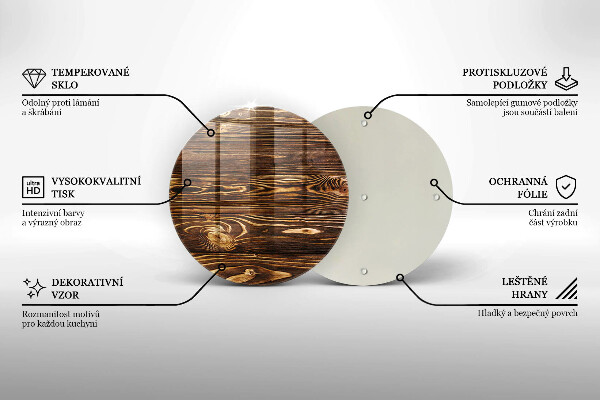 Kuchynská doska zo skla Textúra dreva