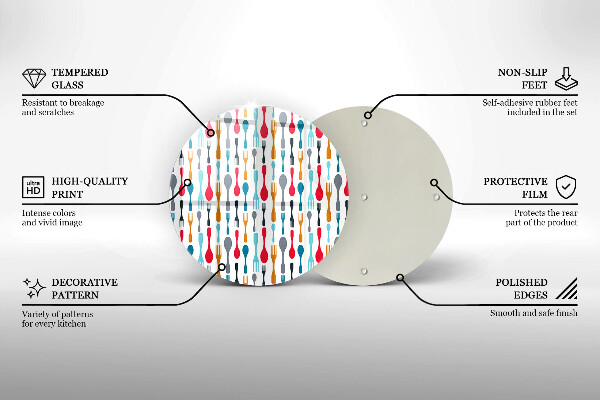 Kuchynská doska zo skla Ilustrácia lyžice
