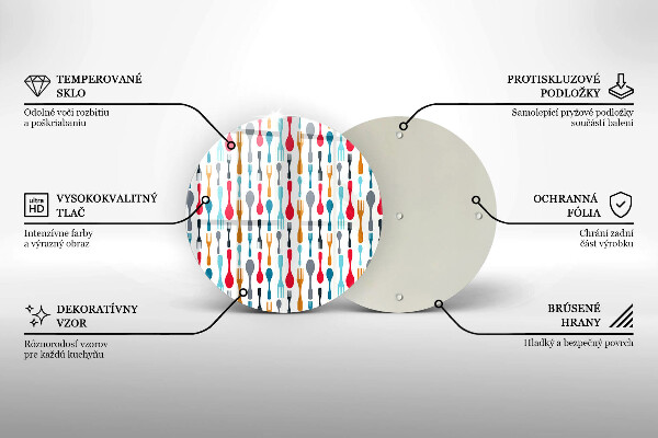 Kuchynská doska zo skla Ilustrácia lyžice
