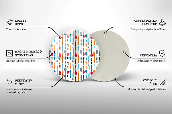 Kuchynská doska zo skla Ilustrácia lyžice
