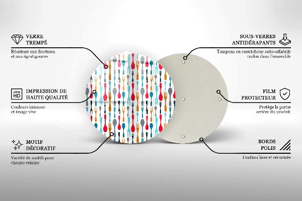 Kuchynská doska zo skla Ilustrácia lyžice